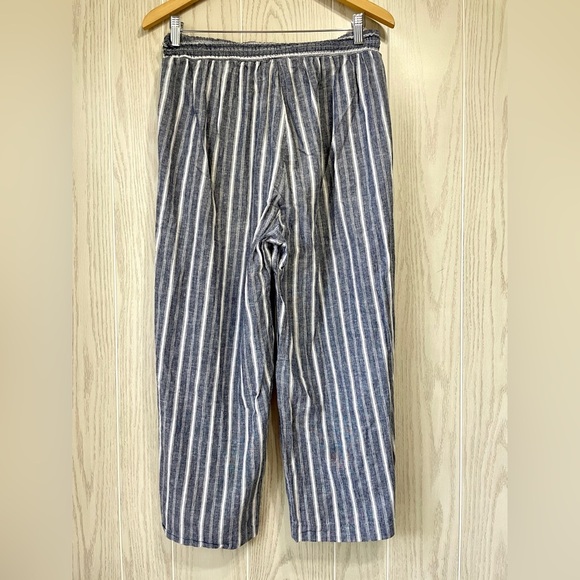 Michael Kors Linen Blend Striped Drawstring Pants Size XL EUC - Picture 2 of 2